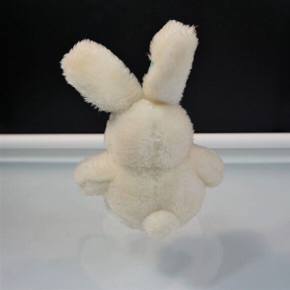 Easter Bunny White Rabbit Plush Stuffed Animal Teel Feet Ears - Picture 6 of 6